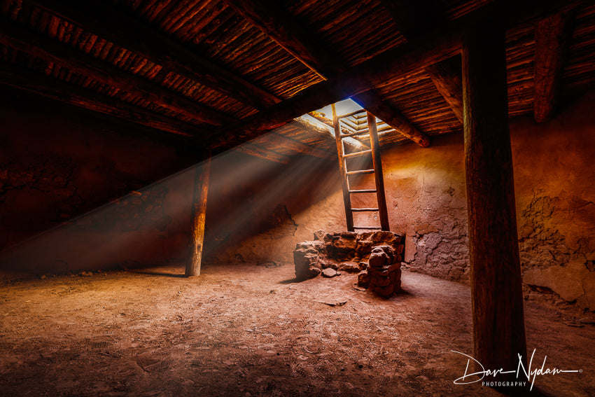 View from inside a Kiva with Light Rays