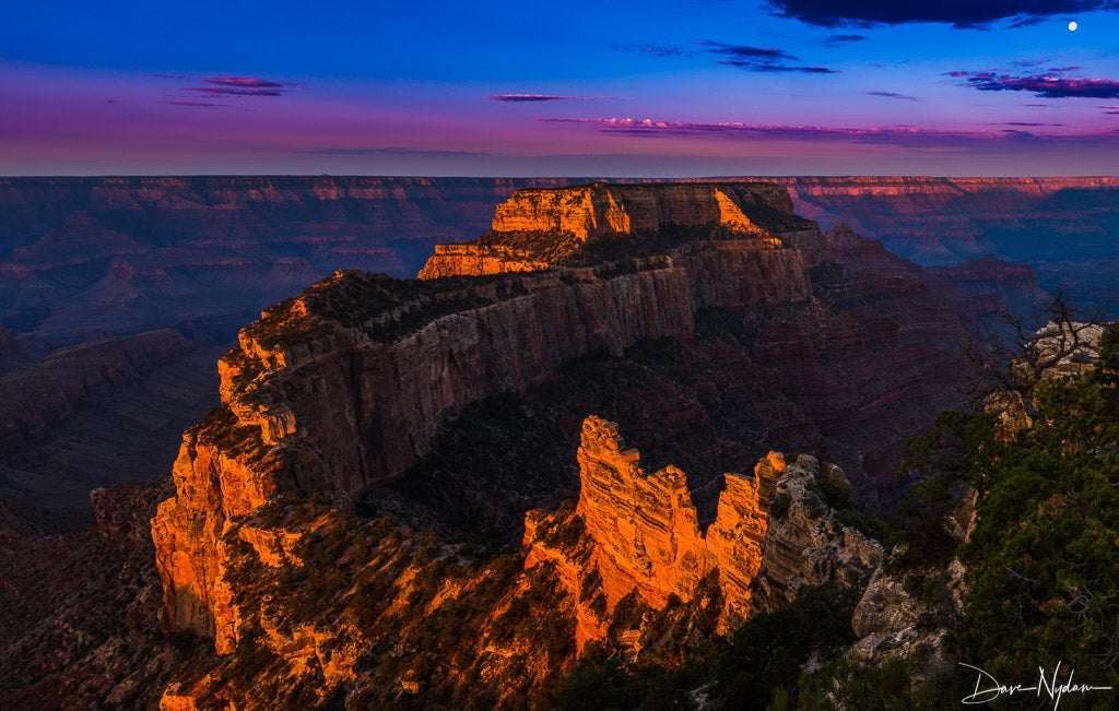 Cape Royal at Sunset with Moon Photograph as Limited Edition Fine Art Print