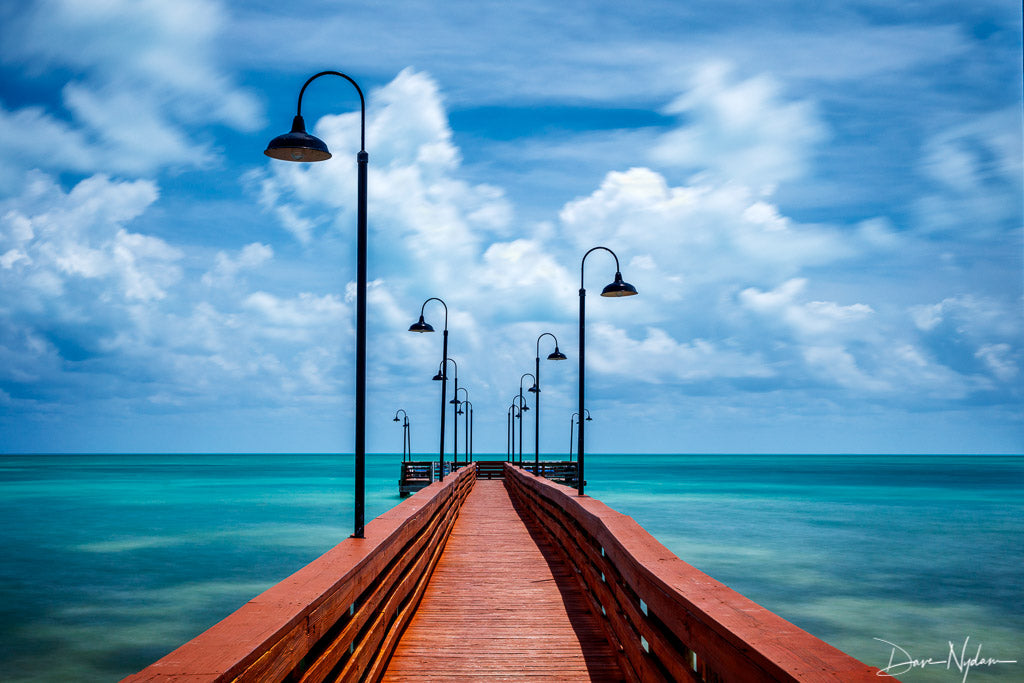 Pier with Clear Water Blue Sky Limited Edition Photograph as Fine Art Print