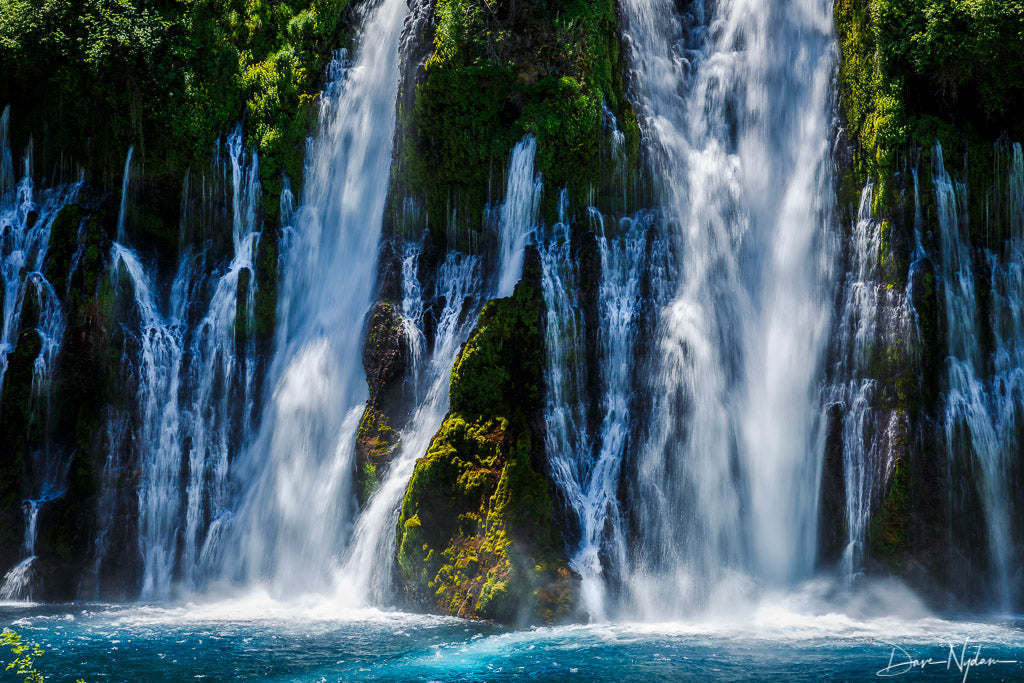 Dual Waterfalls into Blue Water Photograph as Limited Edition Fine Art Print