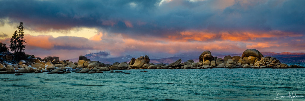 Sunrise over Sandy Beach at Lake Tahoe