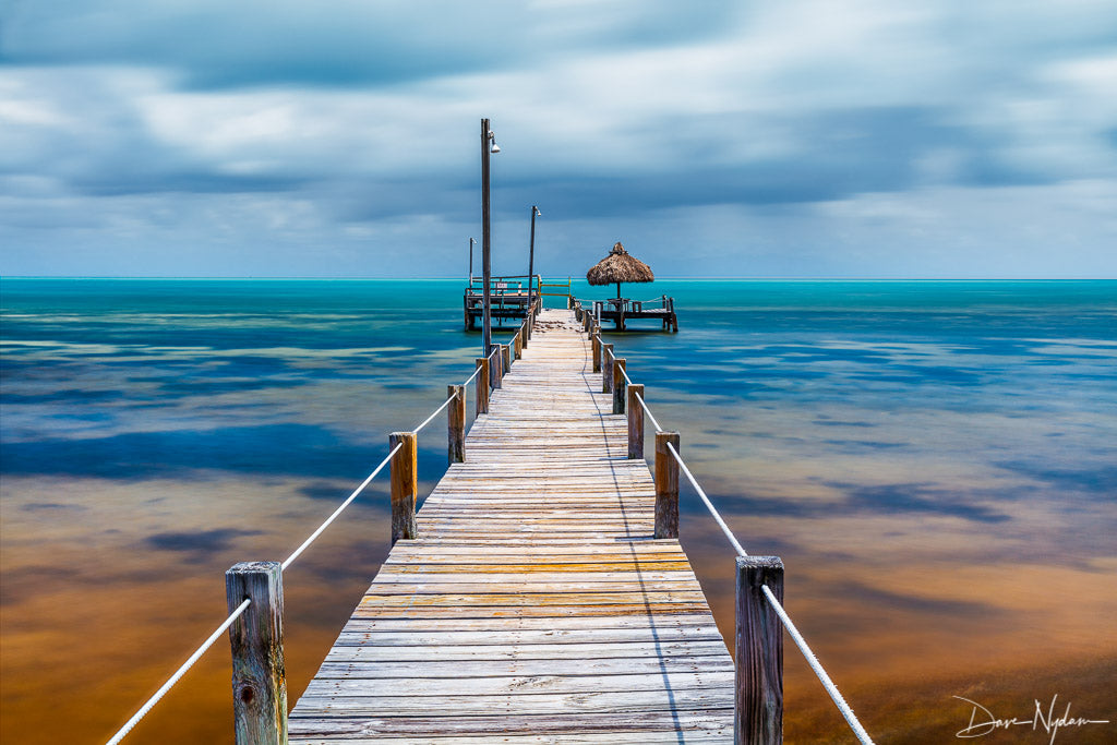 Pier Long Exposure Storm Building Limited Edition Photograph as Fine Art Print