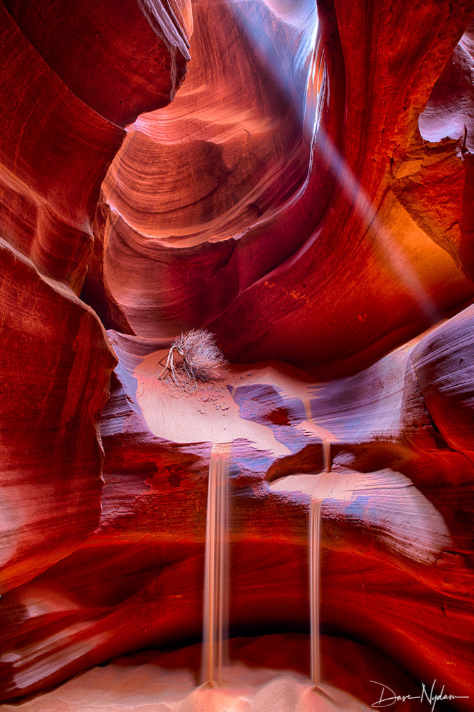 Sand Falling in Slot Canyon Photograph as Limited Edition Fine Art Print