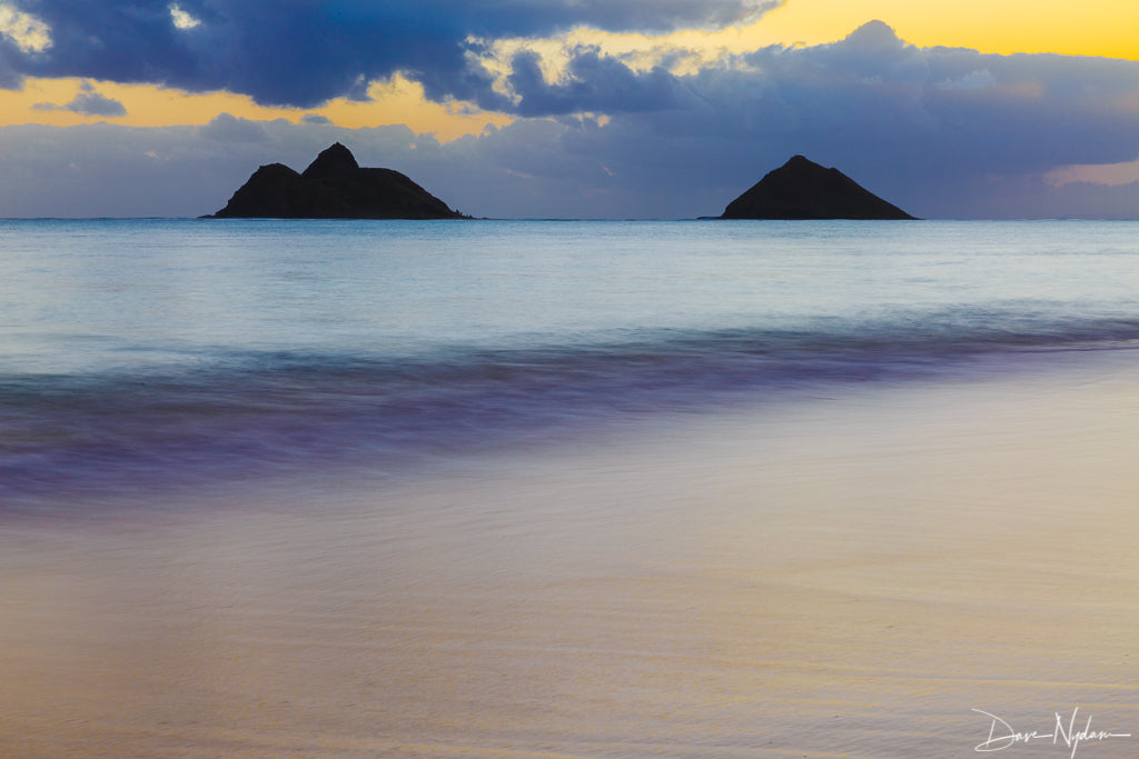 Hawaii&#39;s Twin Islands at Sunrise Photograph as Limited Edition Fine Art Print