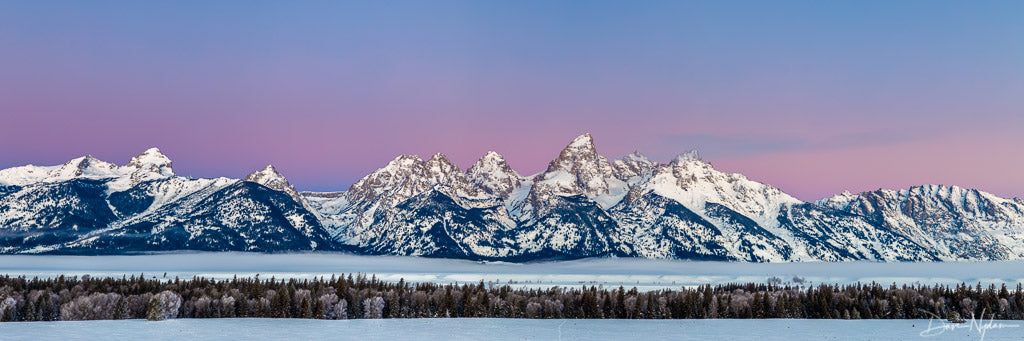 Purple Mountains with Snow Photograph as Fine Art Print